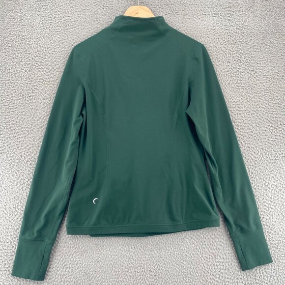 Zyia Active Jacket Womens Large Green High Neck 1/2 Zip Popover Stretch Athletic - Picture 3 of 9